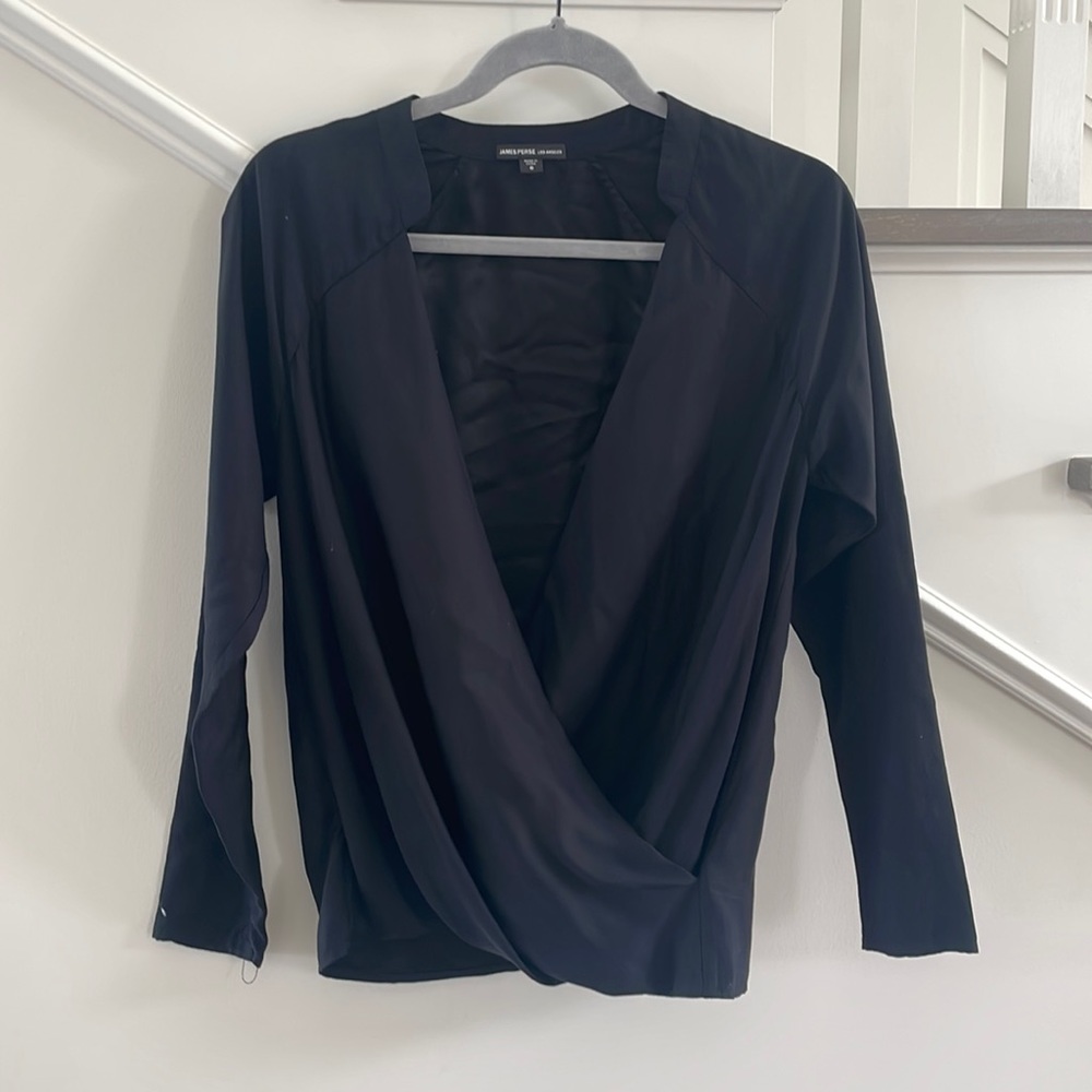 James Perse black blouse